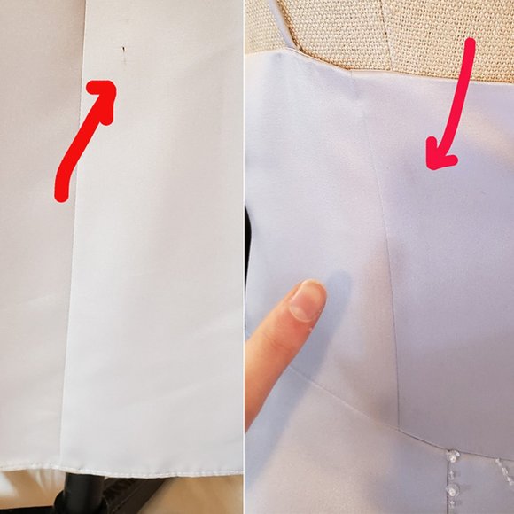 SALE Pale Lavender beaded ballgown prom bridal dress 4 - Picture 9 of 9